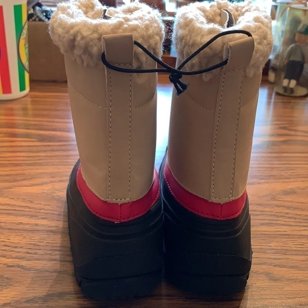 NWT Gymboree Kids Boots. Tan, Red&Black. Size 12.​​​​​​​​​​​​​​​